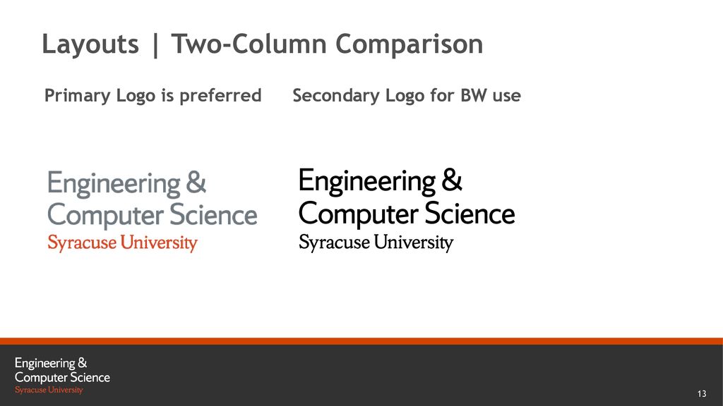 Layouts | Two-Column Comparison