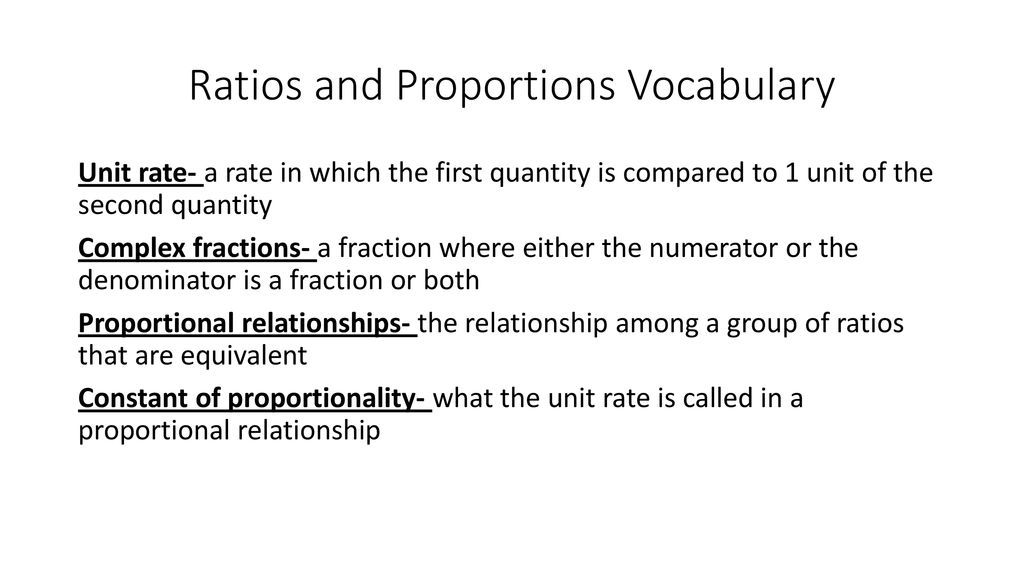 Ratios And Proportions Vocabulary Ppt Download ratios-and-proportions-vocabulary-ppt-download