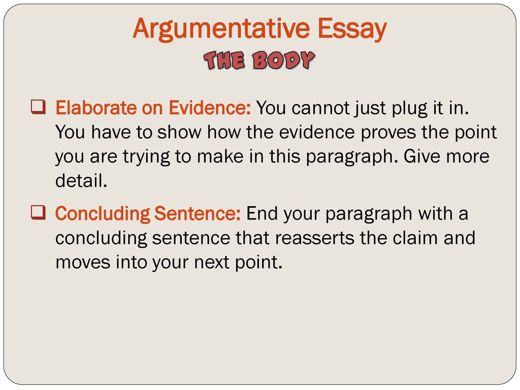 Argumentative Writing: Logical Progression - ppt download