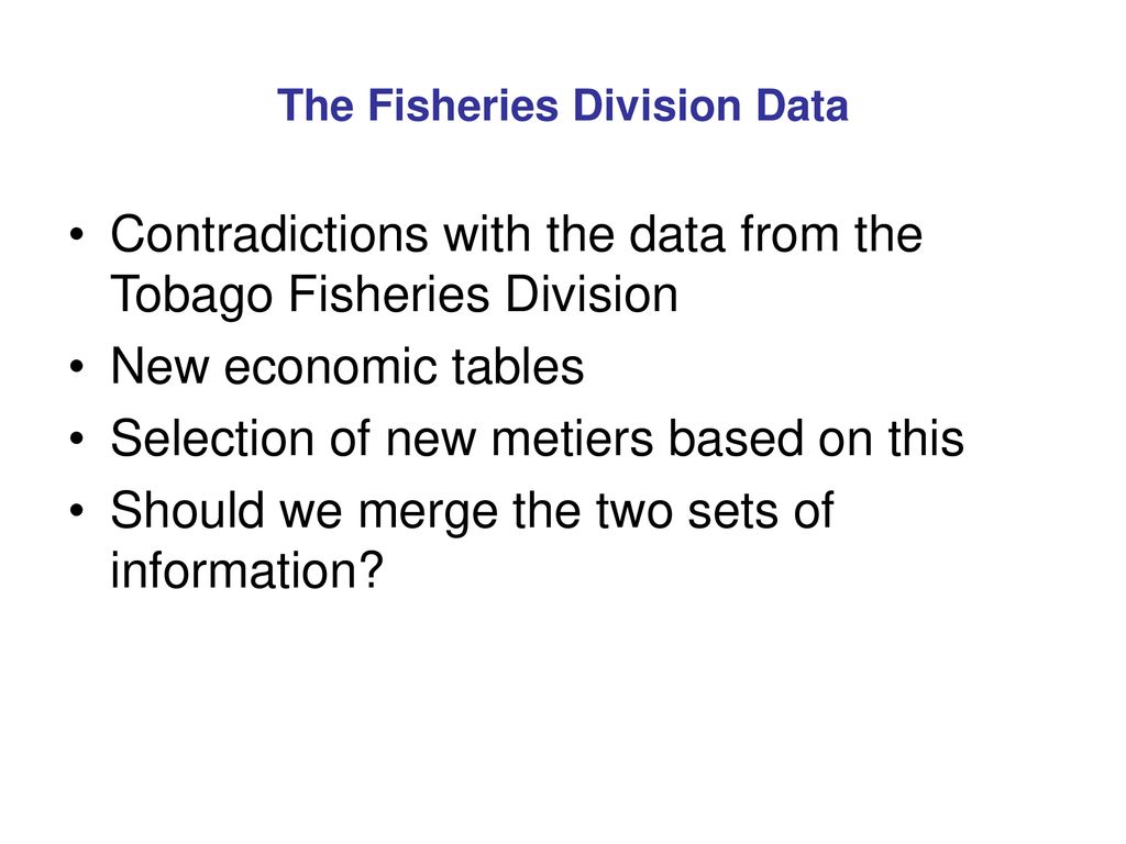 The Fisheries Division Data