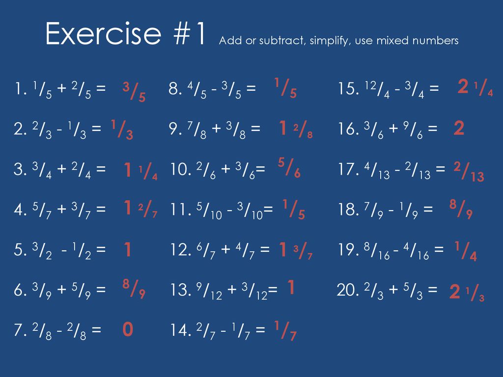 Adding And Subtracting Fractions Ppt Download