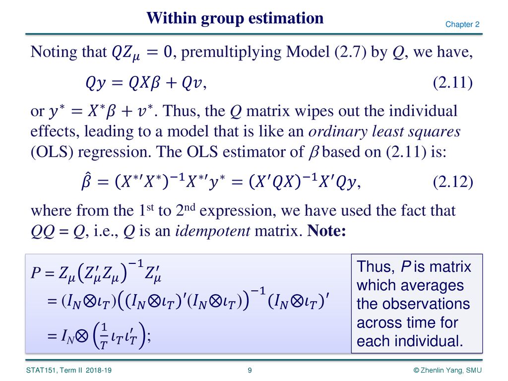 Chapter 2 Panel Data Models With One Way Effects Ppt Download