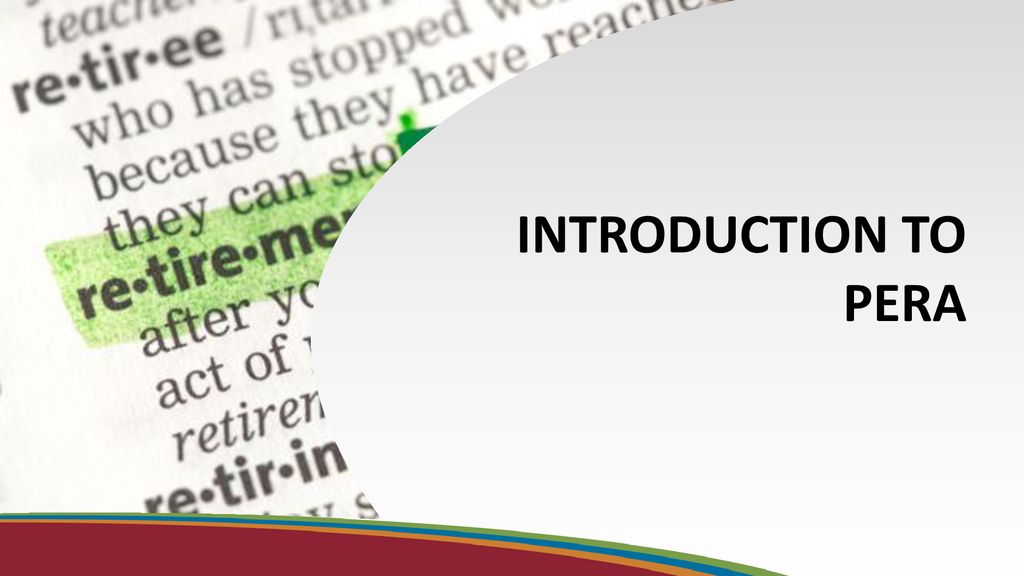 PUBLIC EMPLOYEES RETIREMENT ASSOCIATION - ppt download