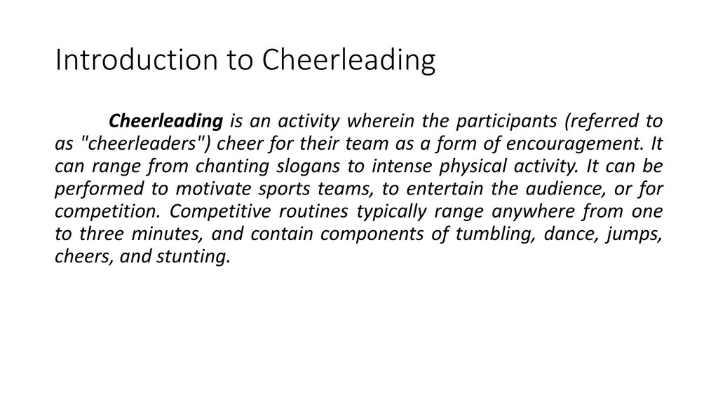Introduction to Cheerleading