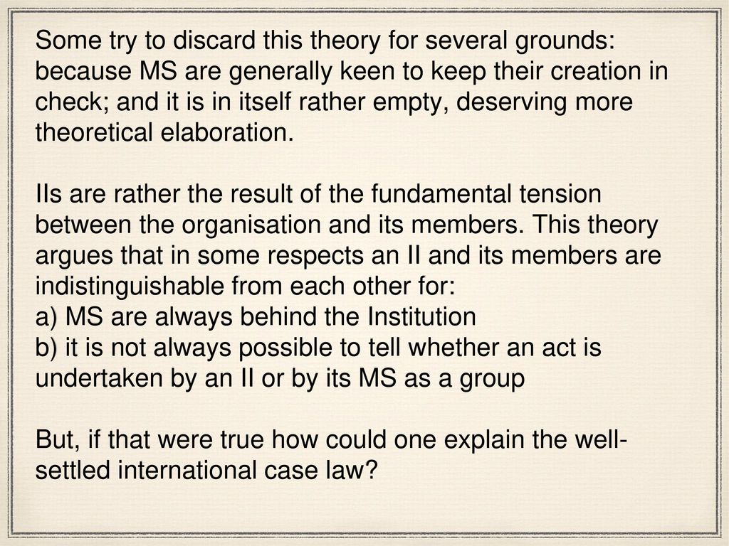 Some try to discard this theory for several grounds: because MS are generally keen to keep their creation in check; and it is in itself rather empty, deserving more theoretical elaboration.