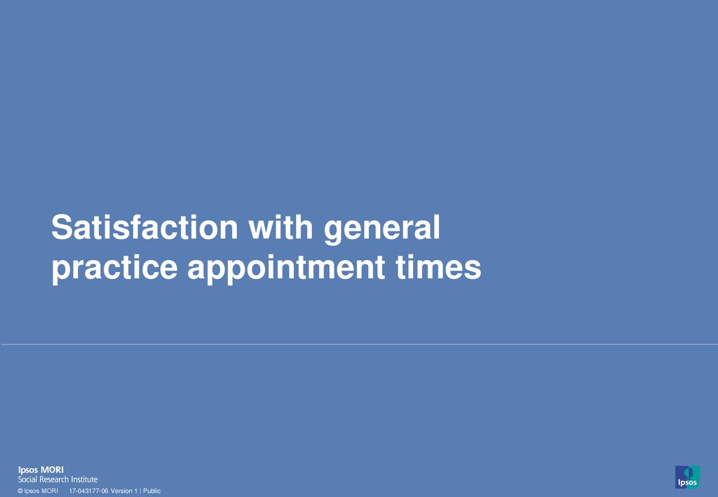 Satisfaction with general practice appointment times