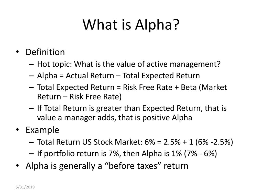 Alpha meaning