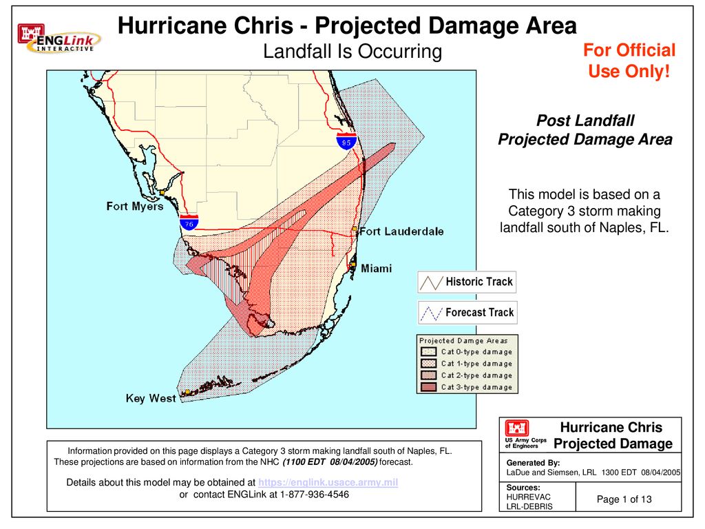 Hurricane Chris Projected Damage Area ppt download