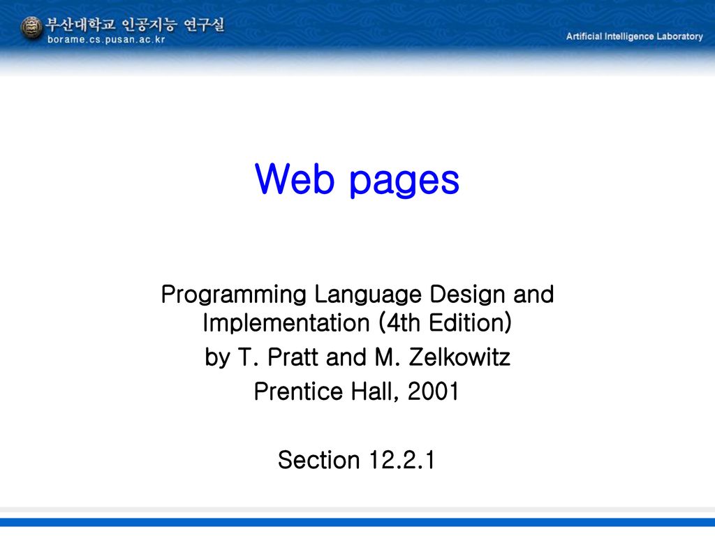 Web pages Programming Language Design and Implementation (4th Edition ...