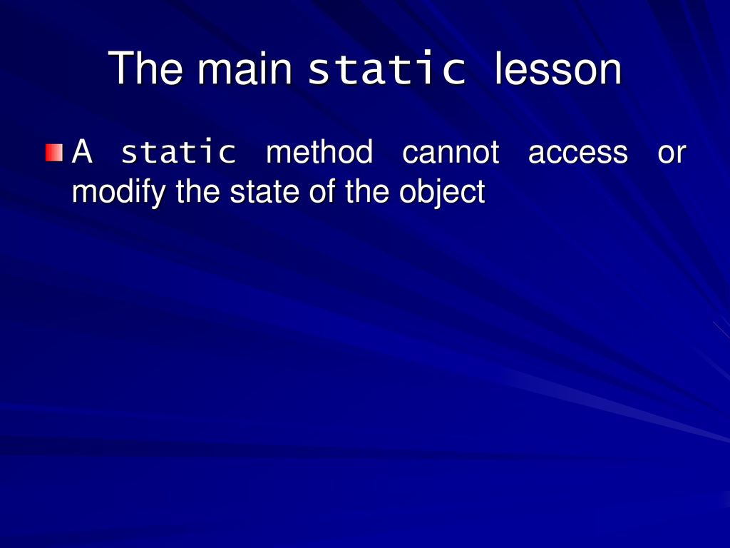 Visibilities and Static-ness - ppt download