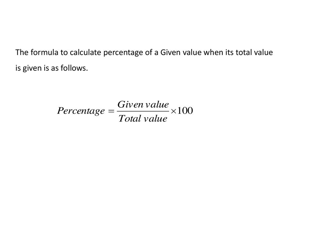 Percentage in number. ppt download