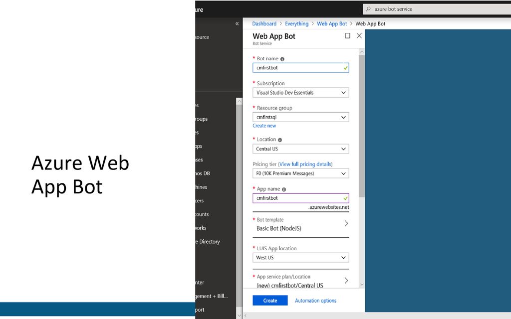 Azure AI ChatBot with WebClient App - ppt download