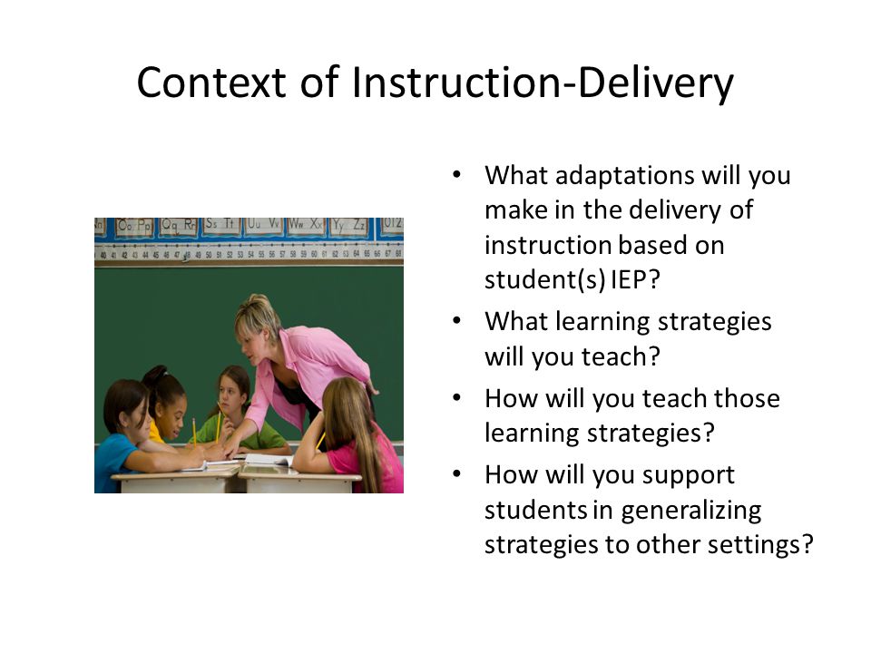 Context of Instruction-Delivery