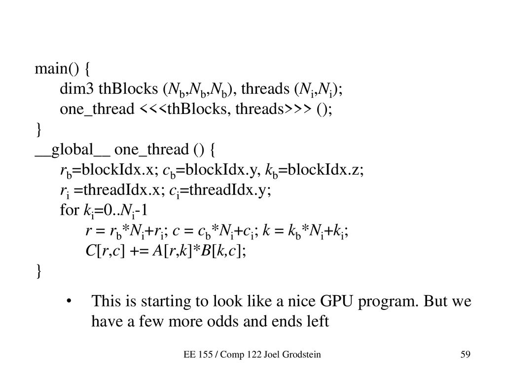 EE 155 / Comp 122 Parallel Computing - ppt download