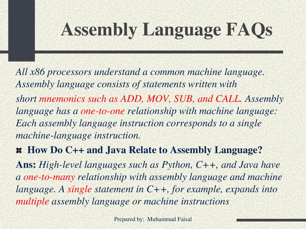 Computer Organization and Assembly Language ppt download