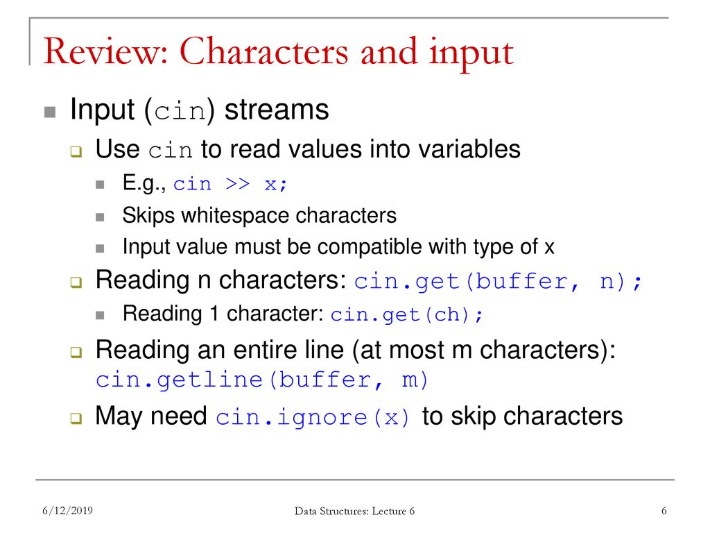 Instructor: Dr. Michael Geiger Spring 2019 Lecture 6: Strings - ppt ...