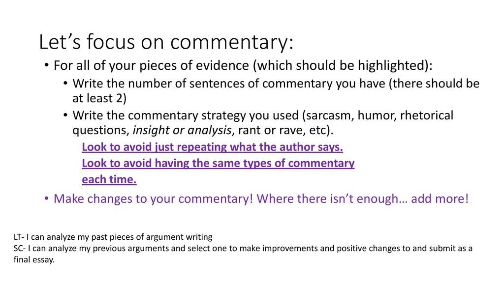 Do Now # Which of your three argument essays are you going to work on