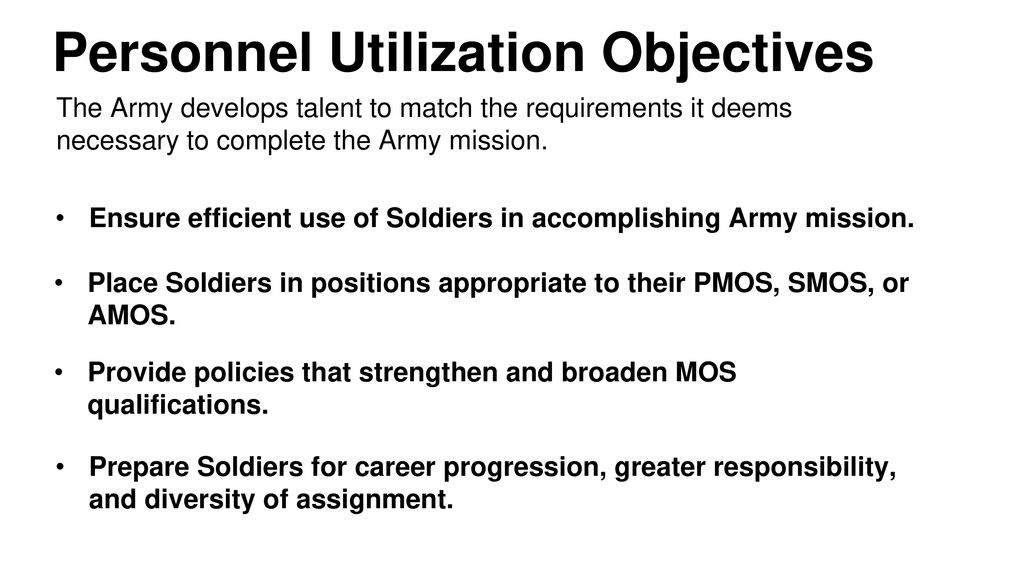 army utilization assignment