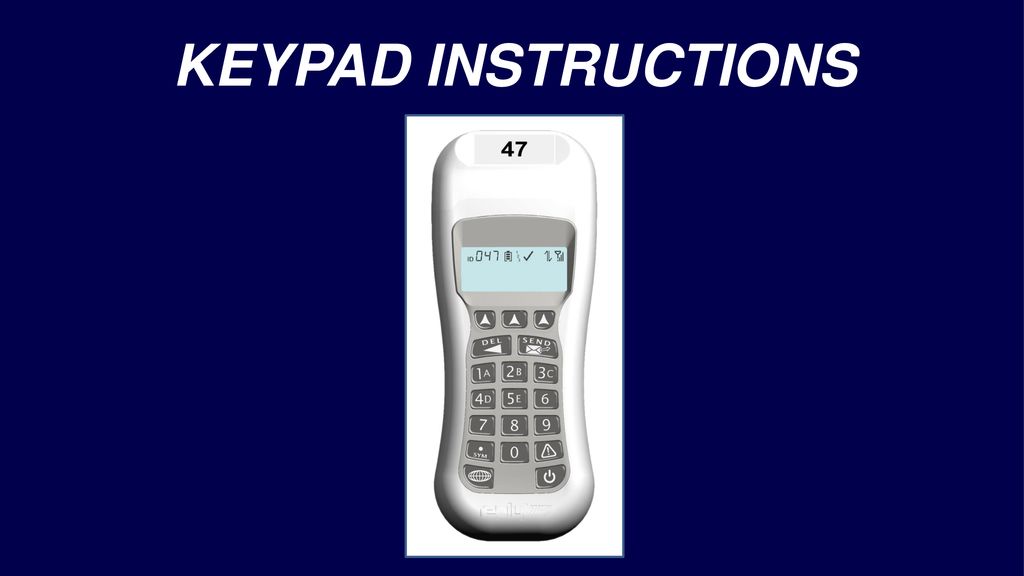 KEYPAD INSTRUCTIONS. - ppt download