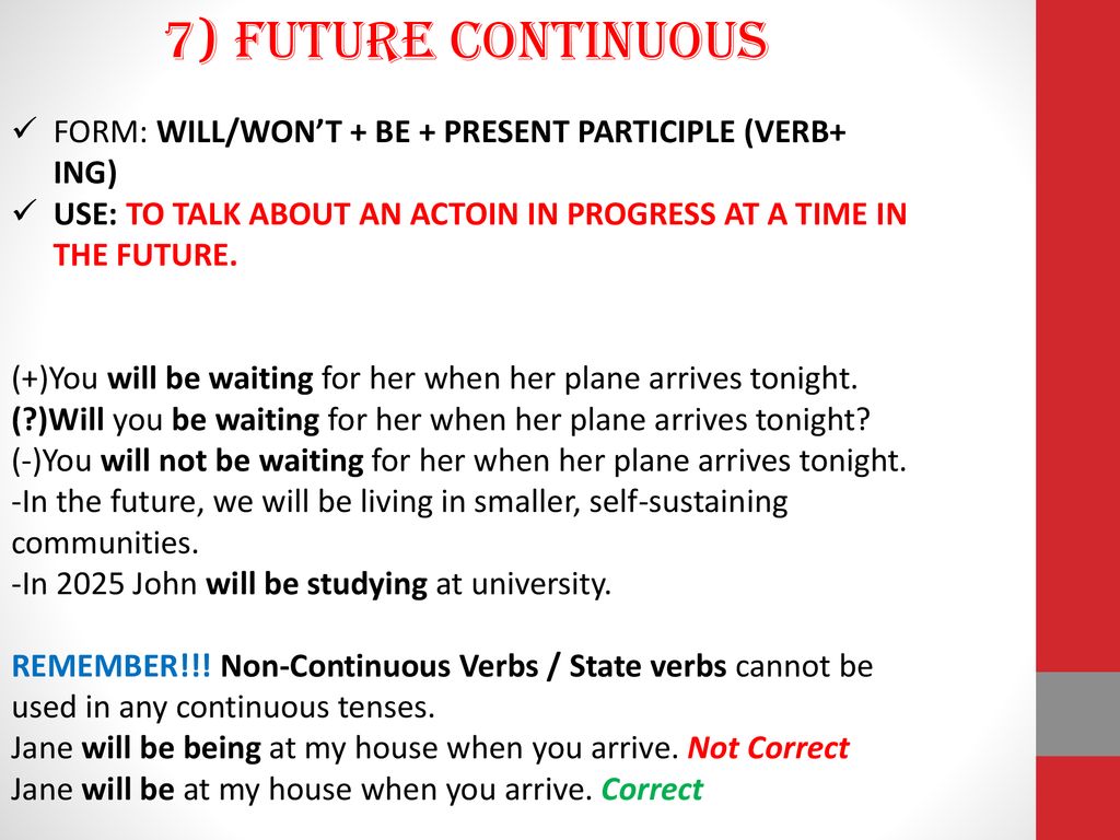 FUTURE TENSES REVIEW PRESENT CONTINUOUS PRESENT SIMPLE BE GOING TO - ppt  download