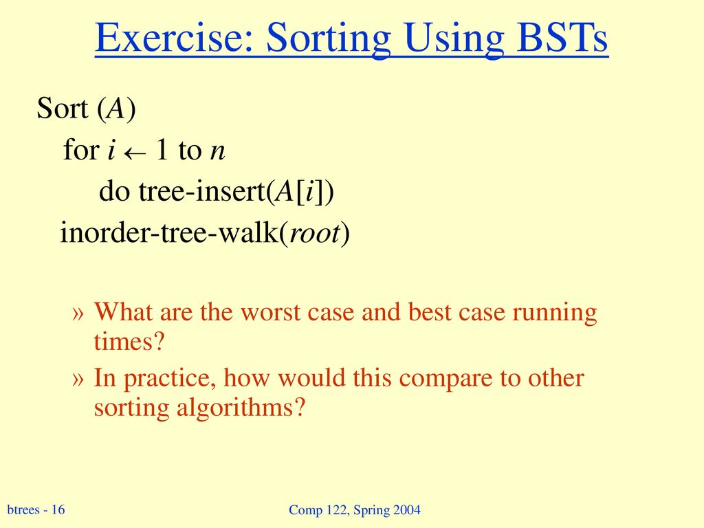 Binary Search Trees Comp 122, Spring ppt download