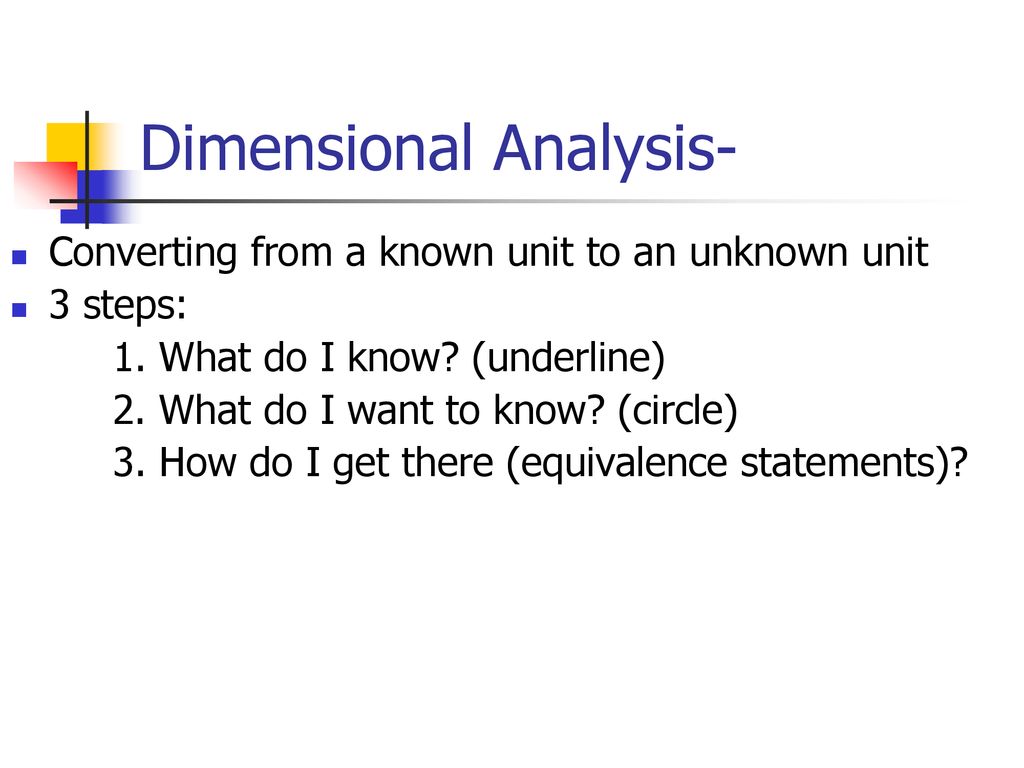 Dimensional Analysis-