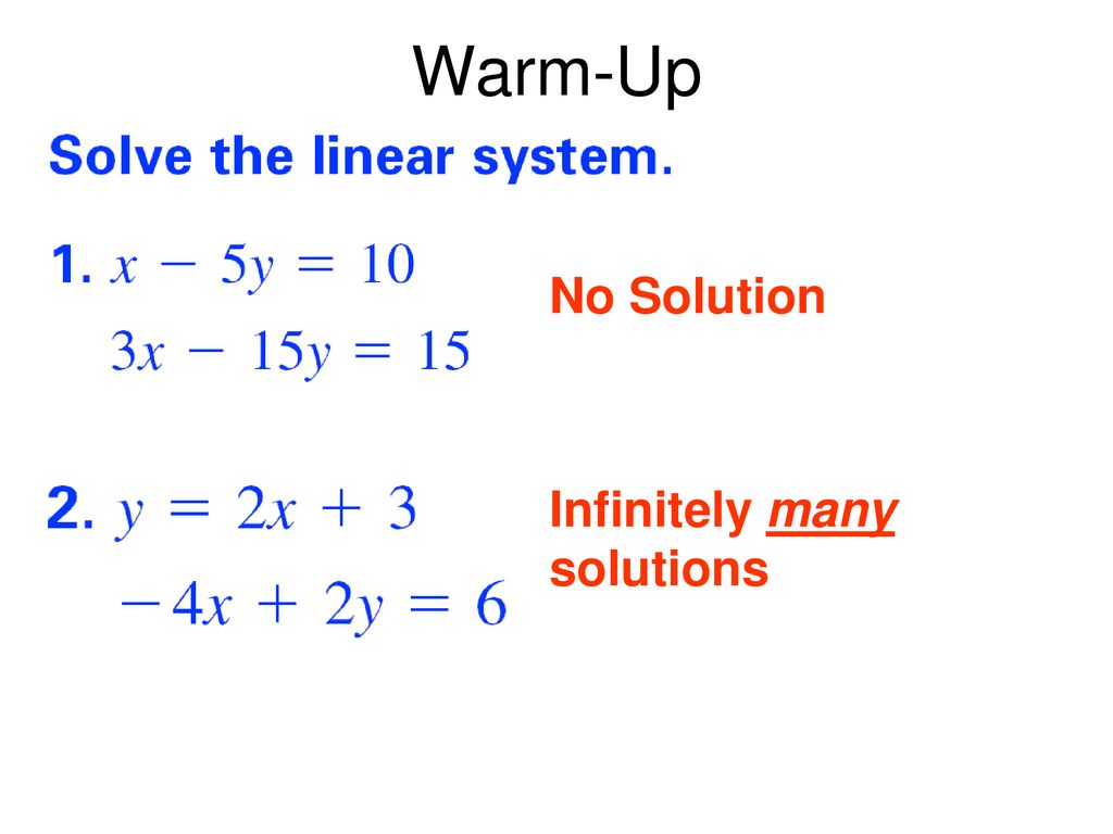 9.1 Solving Systems of Linear Equations in Three Variables - ppt download