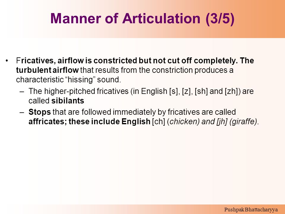 Manner of Articulation (3/5)