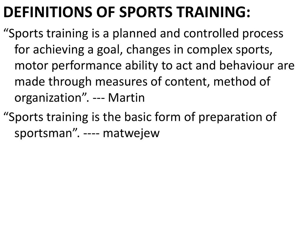 SPORTS TRAINING. - ppt download