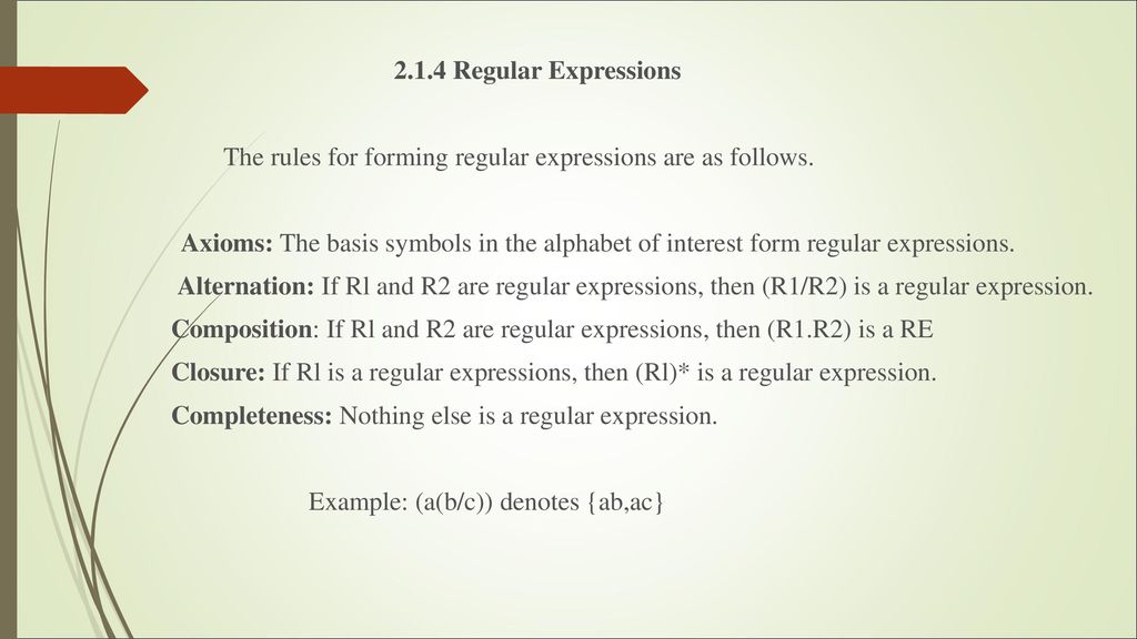 The rules for forming regular expressions are as follows.