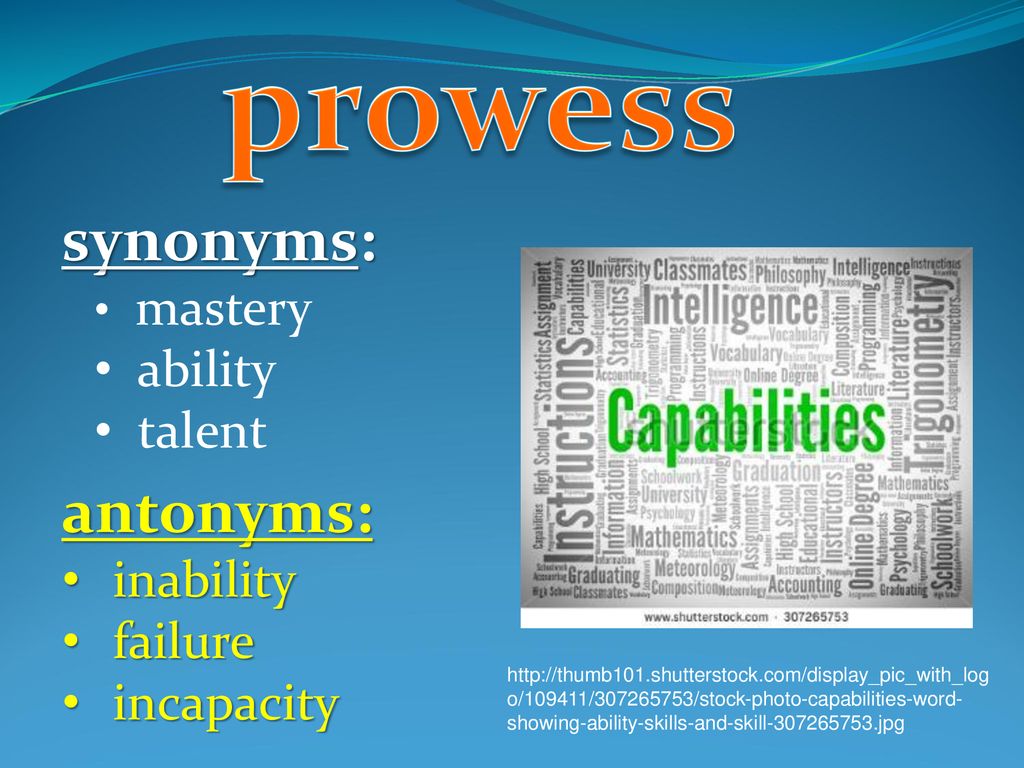 Synonyms and Antonyms Dictionary -Lesson 1: Ability (noun)