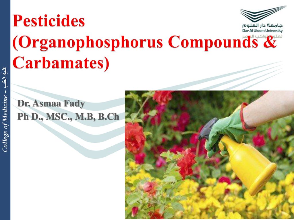 Pesticides (Organophosphorus Compounds & Carbamates)