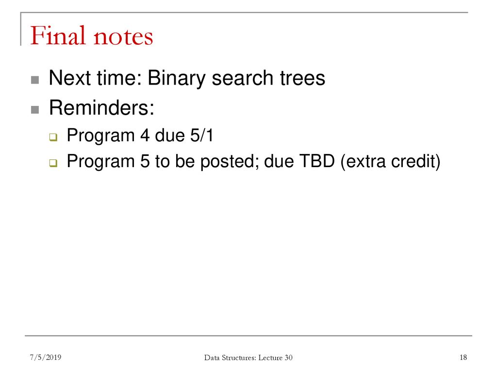 EECE.3220 Data Structures Instructor: Dr. Michael Geiger Spring ppt ...