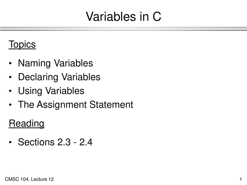 Using variable c