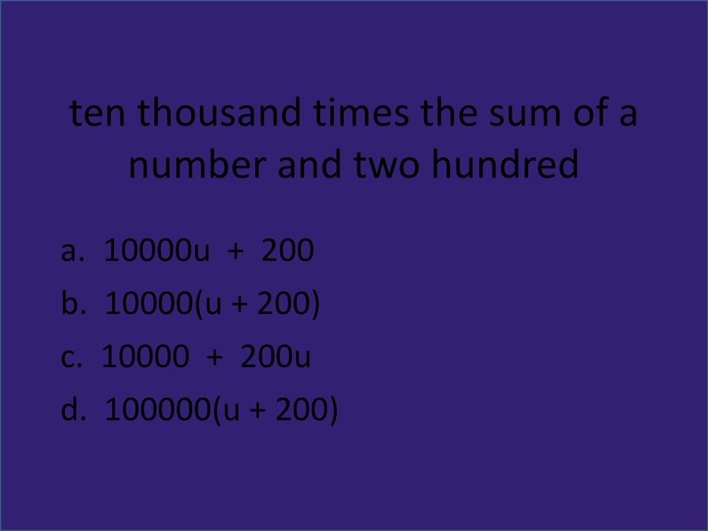 Expressions, Phrases and Word Problems, Oh My! - ppt download