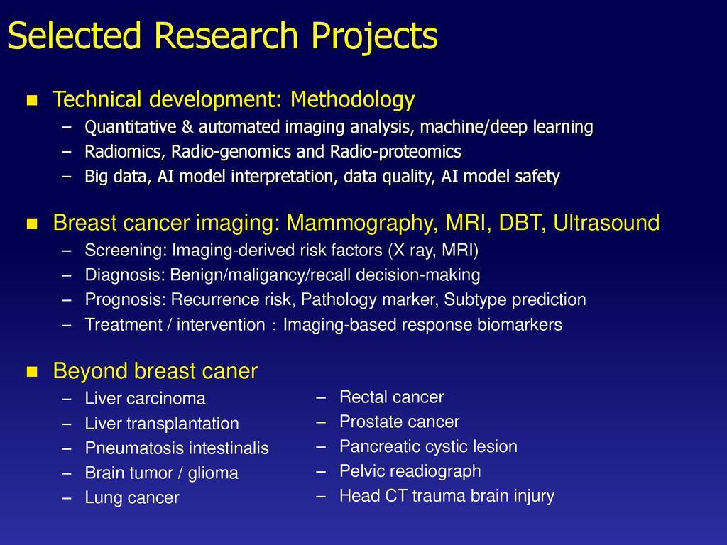 Selected Research Projects