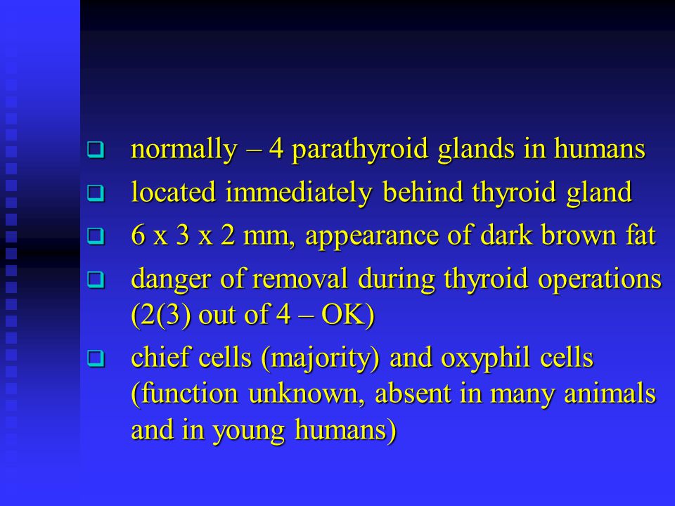 hypofunction of the parathyroid leads to