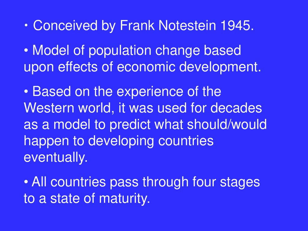 The Demographic Transition Model - ppt download