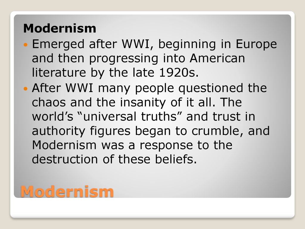 Modernism 1920s Literature Modernism 1920s Literature