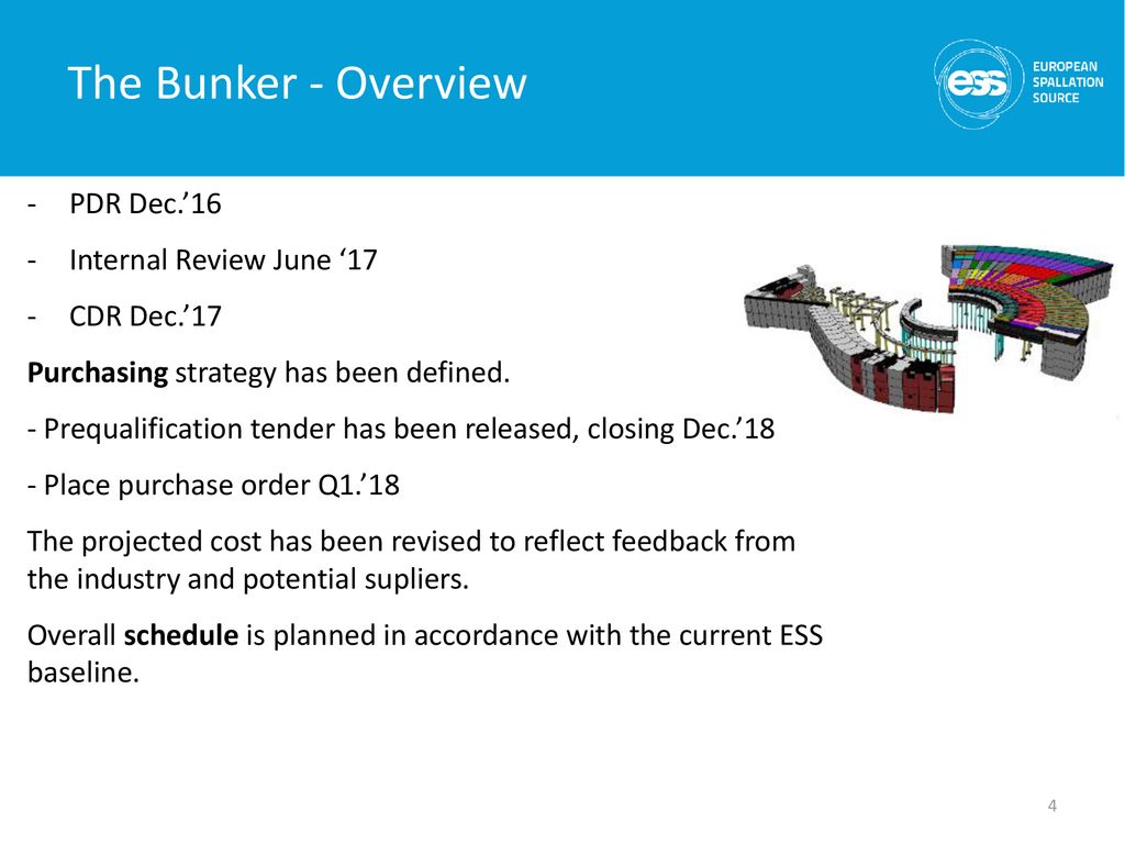 The Bunker - Overview PDR Dec.’16 Internal Review June ‘17 CDR Dec.’17