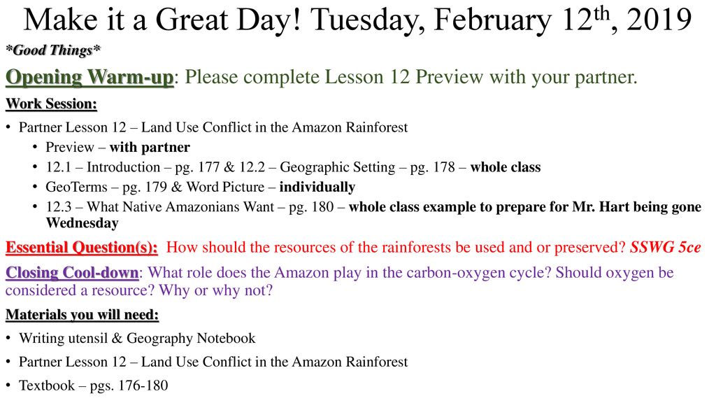 Make It A Great Day Tuesday February 12th Ppt Download make-it-a-great-day-tuesday-february-12th-ppt-download