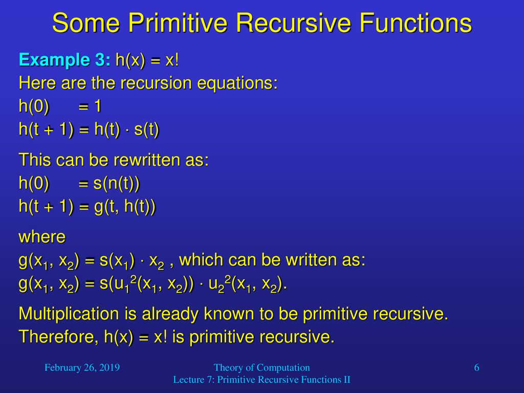 Some Primitive Recursive Functions - ppt download