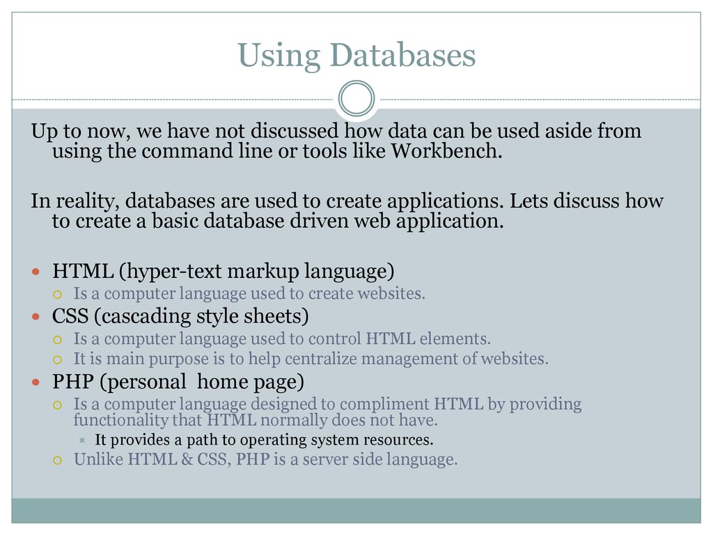 ITS 180: Database Management Systems - ppt download
