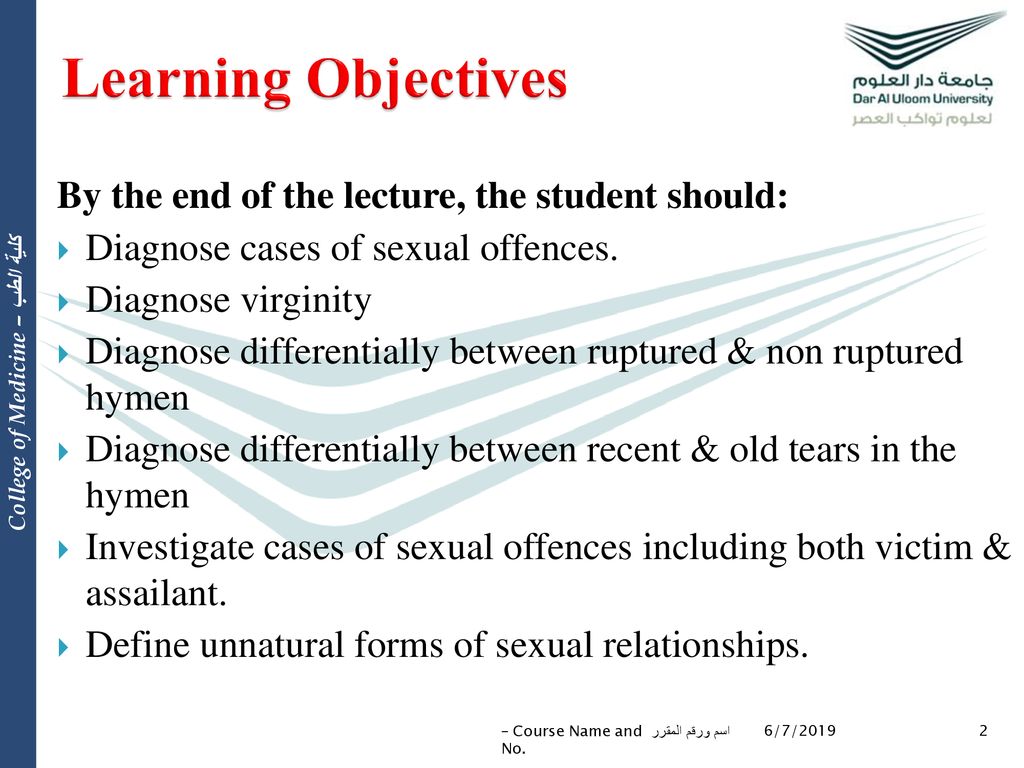 Sexual Offences Dr Asmaa Fady Assistant Professor Of Forensic