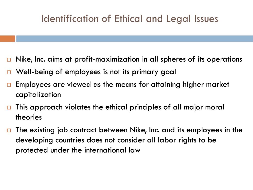 NIKE'S ETHICAL ANALYSIS - ppt download