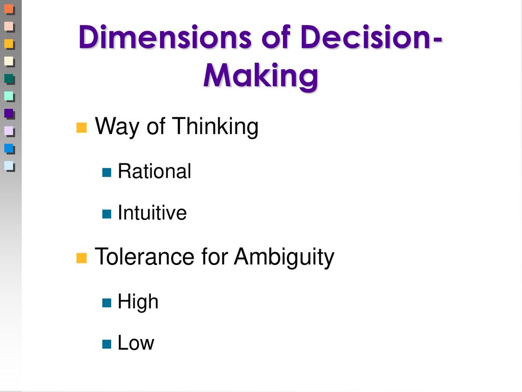 Chapter Six: Decision-Making Learning Objectives - Ppt Download