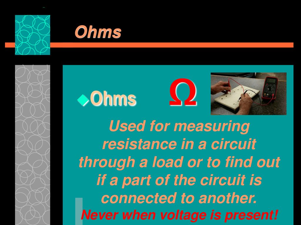 USING A DIGITAL VOLT- OHM - METER - ppt download