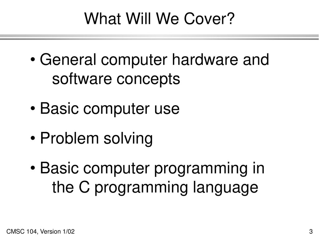 Introduction CMSC 104 Problem Solving and Computer Programming - ppt ...
