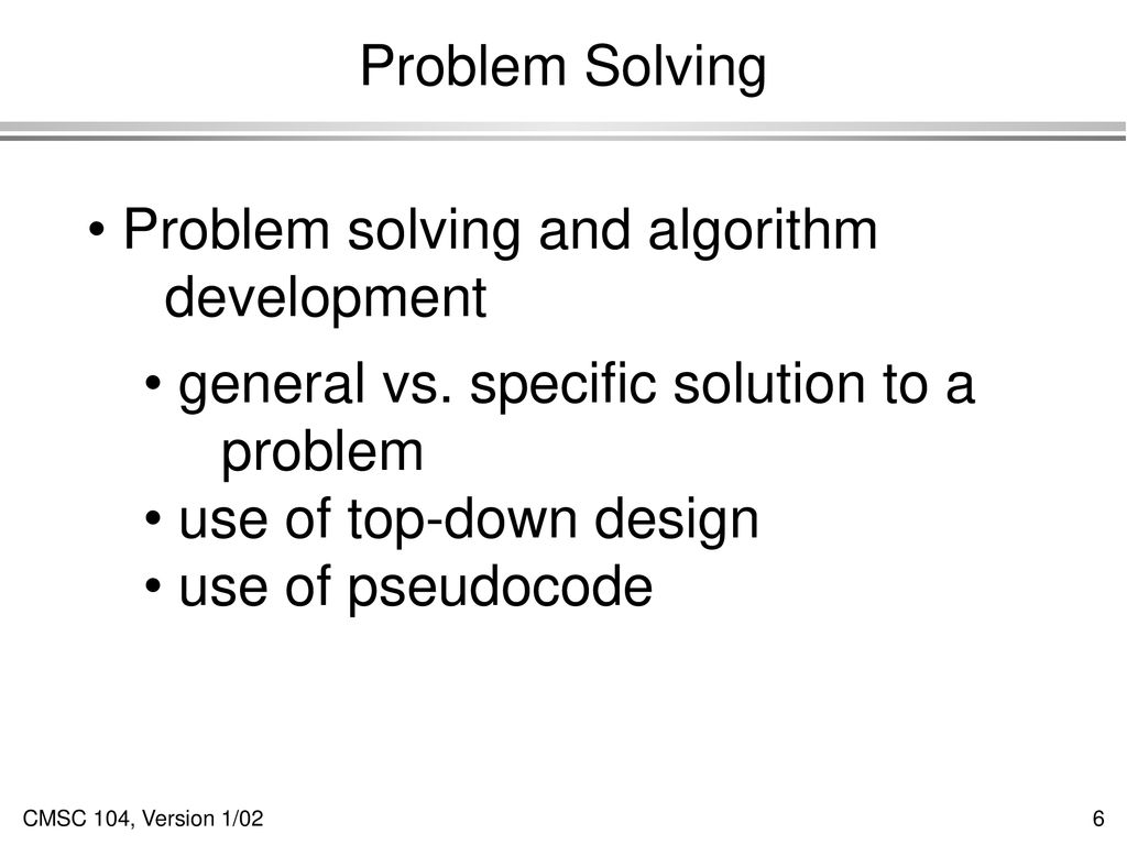 Introduction CMSC 104 Problem Solving and Computer Programming - ppt ...