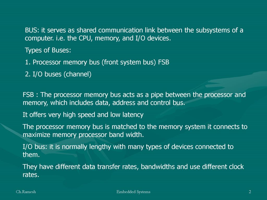 Buses Functional Units Ch Ramesh Embedded Systems Ppt Download